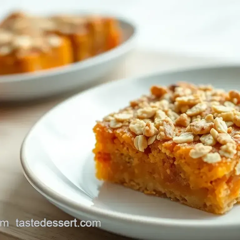 Bake Persimmon Bars with Oatmeal Topping