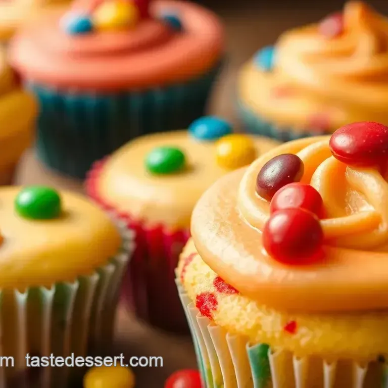 Bake Skittles Cupcakes - Colorful Delights