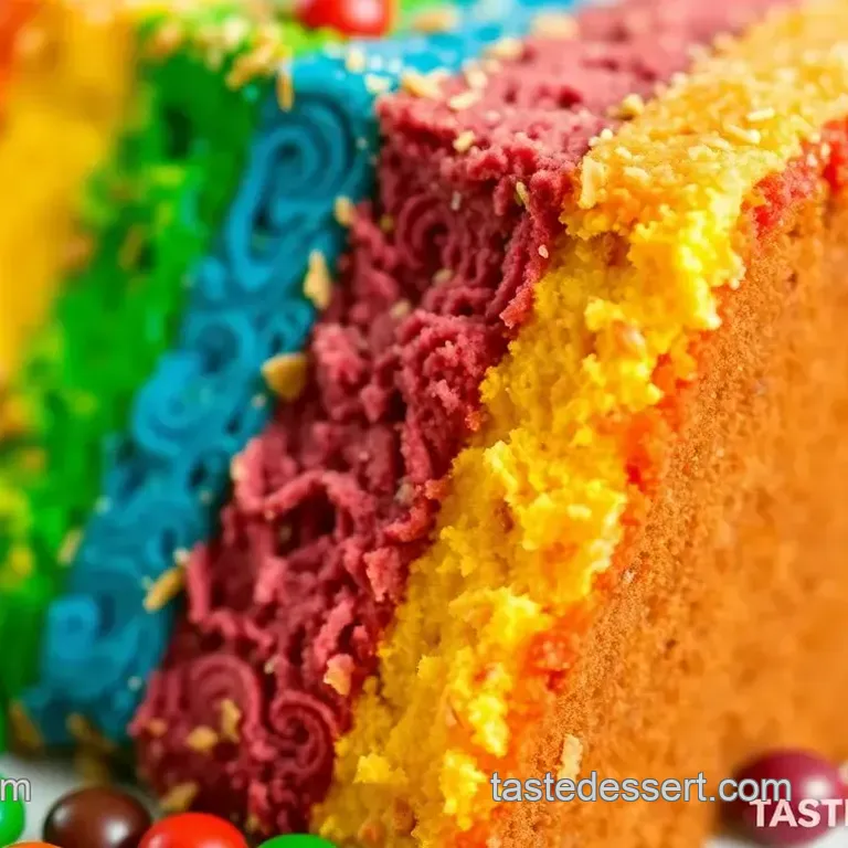 Vibrant Skittles Rainbow Cake