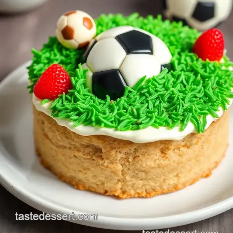 Bake Soccer Cake with Sweet Buttercream Joy presentation