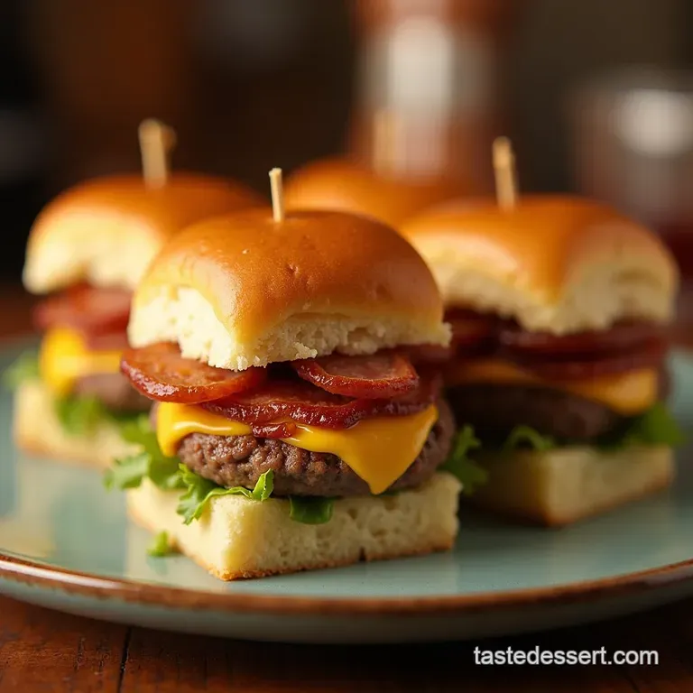 The Allinone Wonder Ovenbaked Cheesy Bacon Cheeseburger Sliders presentation