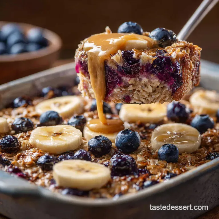 Baked Oatmeal with Blueberries and Bananas: The Best Healthy Breakfast Casserole