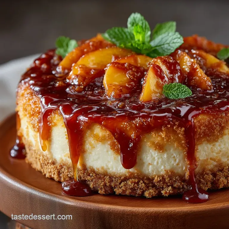 Spiced Peach Cobbler Cheesecake Southern Comfort Meets Classic Creaminess presentation