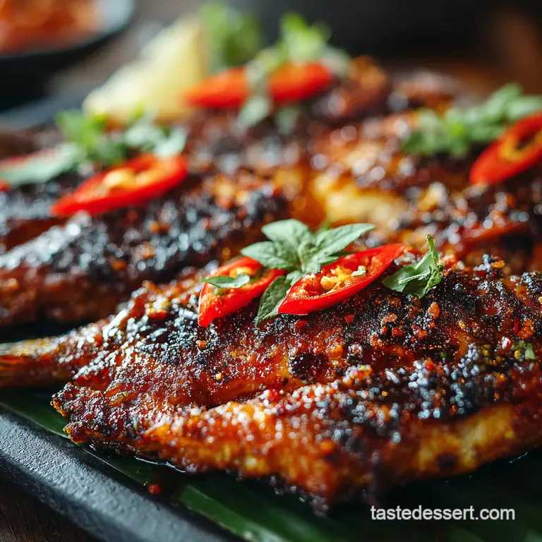 Balinese Ikan Bakar Grilled Fish presentation