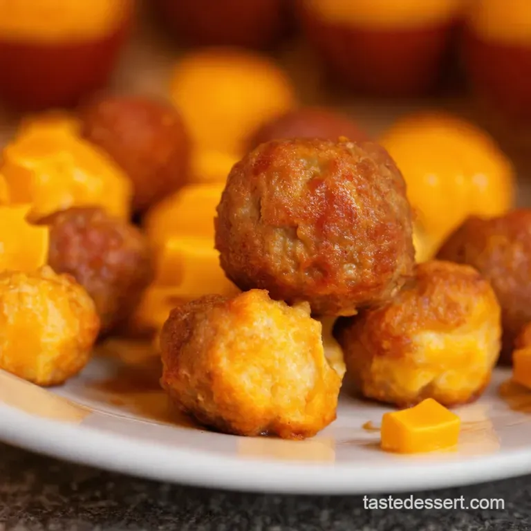 Bangers Cheddar Bites Sausage Balls presentation