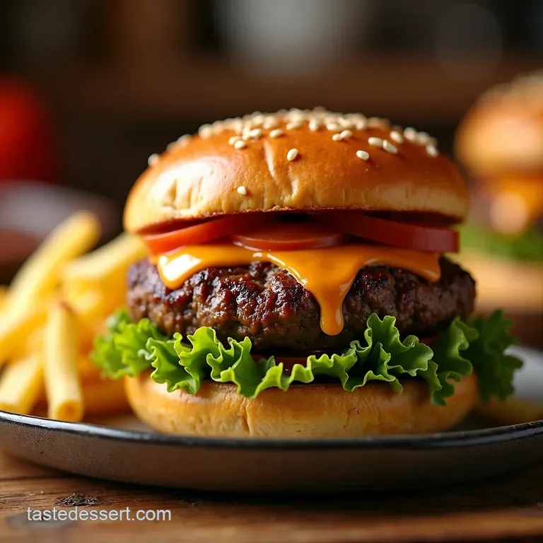 Bangers Mash Burger Sauce presentation