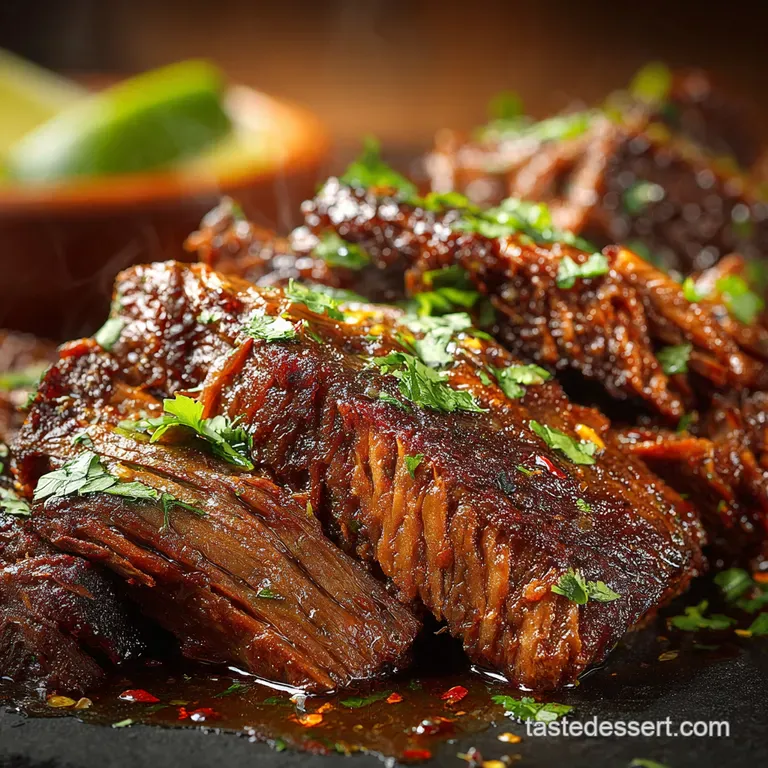 Beef Barbacoa Slowcooked Mexican Bliss presentation
