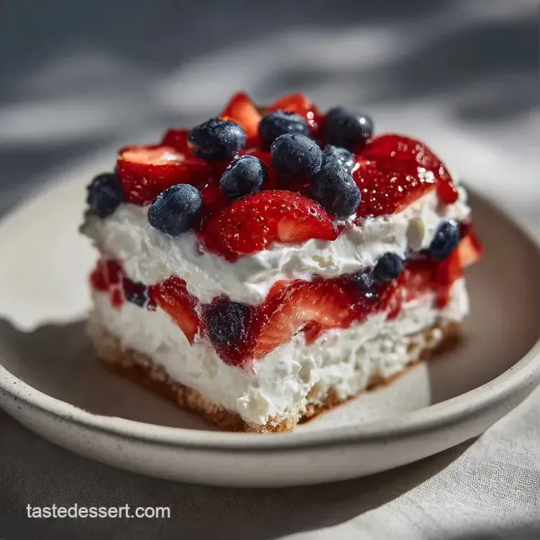 Elegant glass cup filled with swirls of white cream and fresh berries, topped with a tiny mint leaf on white linen.