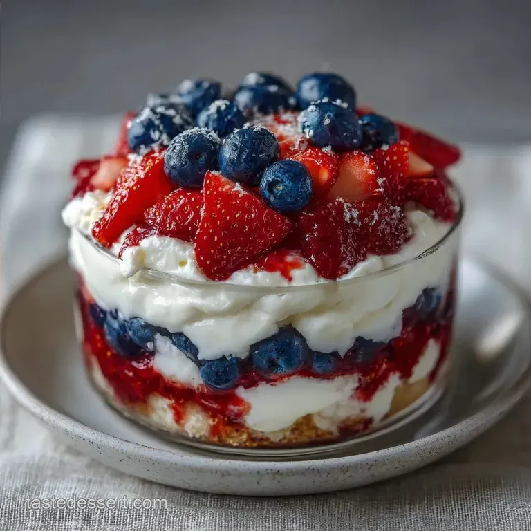 Red White and Blue Berry Trifle: Best 4th of July Dessert