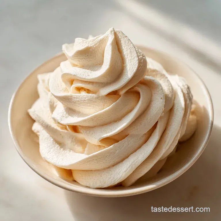 Elegant swirls of ivory-white frosting piped onto a tiered cake, topped with a single fresh raspberry.