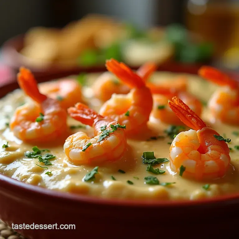 The Creamy Crowdpleaser Seriously Good Hot Shrimp Dip presentation