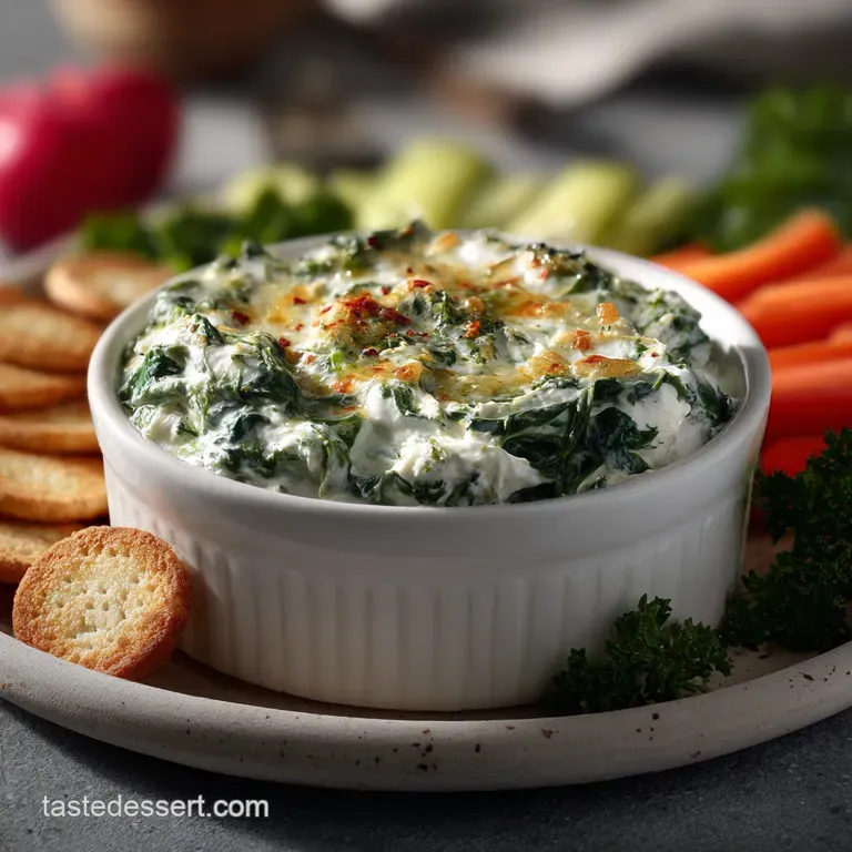 Velvety Spinach Dip with Parmesan Crust