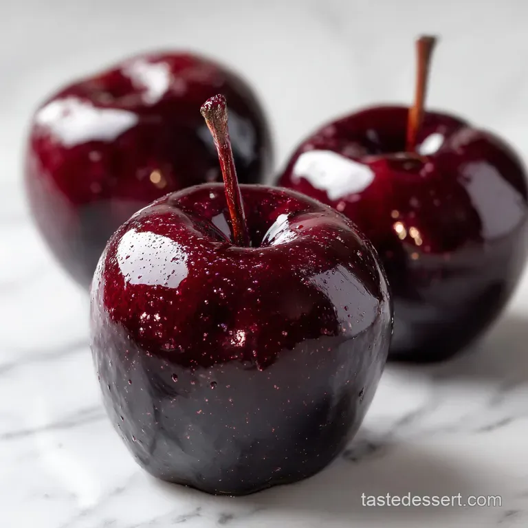 Black Poison Swirl Candy Apples: A Halloween Treat