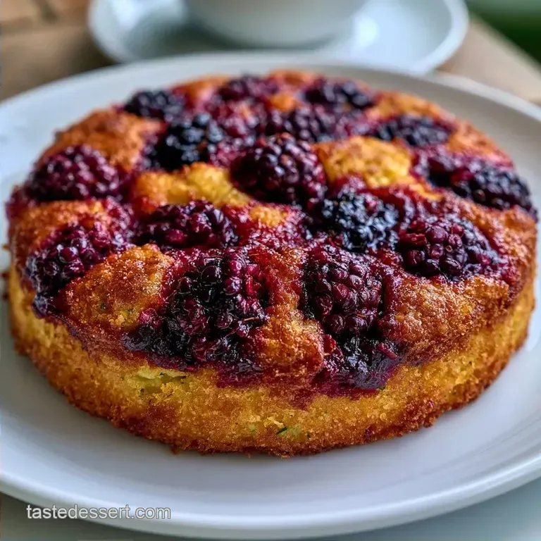 Blackberry Zucchini Coffee Cake with Greek Yogurt