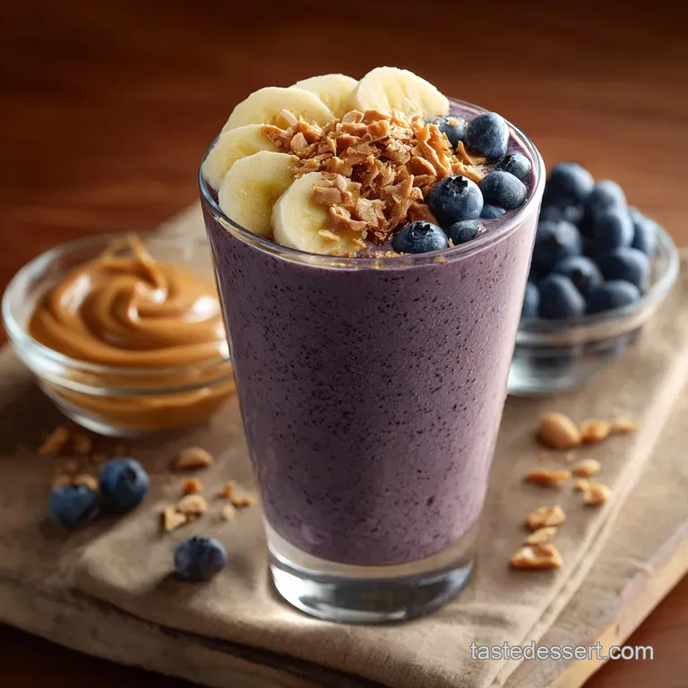 Blueberry Banana Pb Smoothie: the Ultimate 5-Minute High-Protein Power Meal presentation
