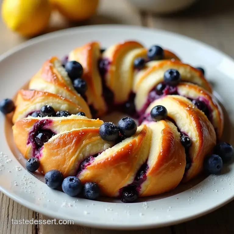 SunKissed Lemon Blueberry Swirl The Easy Crescent Ring