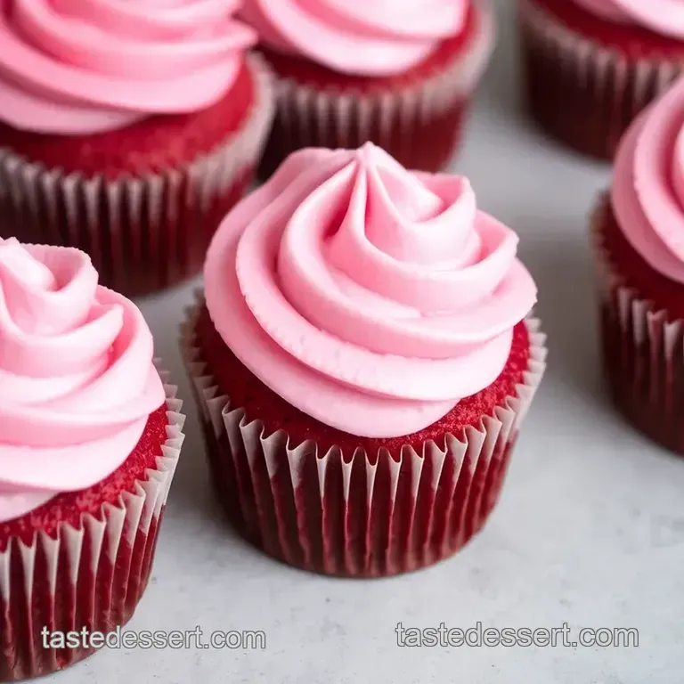 Breast cancer awareness desserts: 5 Amazing Pink Velvet Cupcake Recipes presentation