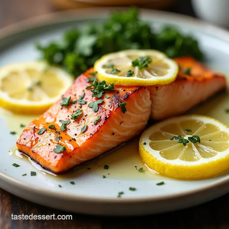 Bright Buttery Lemon Herb Grilled Salmon