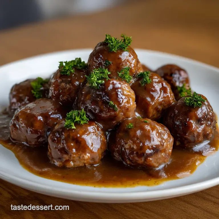 Brown Gravy Meatballs: Classic Comfort Recipe presentation
