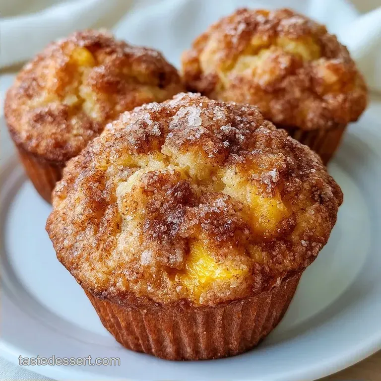 Bakery-Style Brown Sugar Peach Muffins