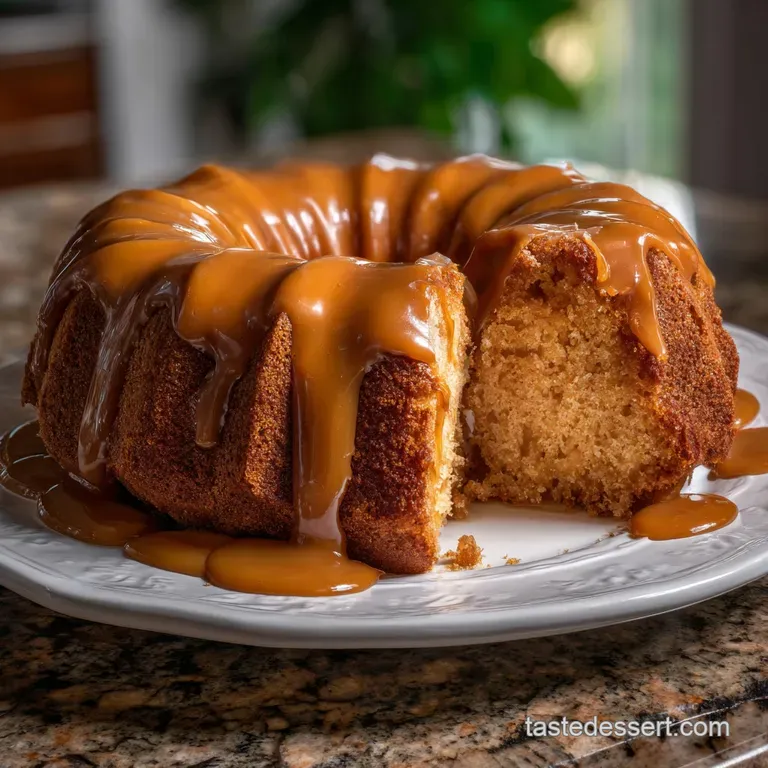 Brown Sugar Pound Cake with Butterscotch Glaze