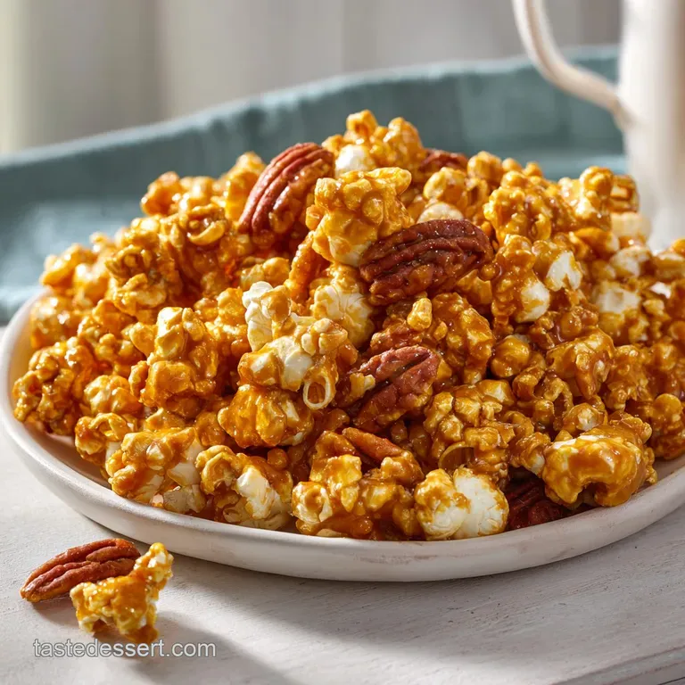 Amber-colored glazed kernels overflowing from a glass bowl on a linen napkin under a soft, warm golden light.