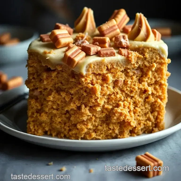 Butterfinger Bliss Cake presentation