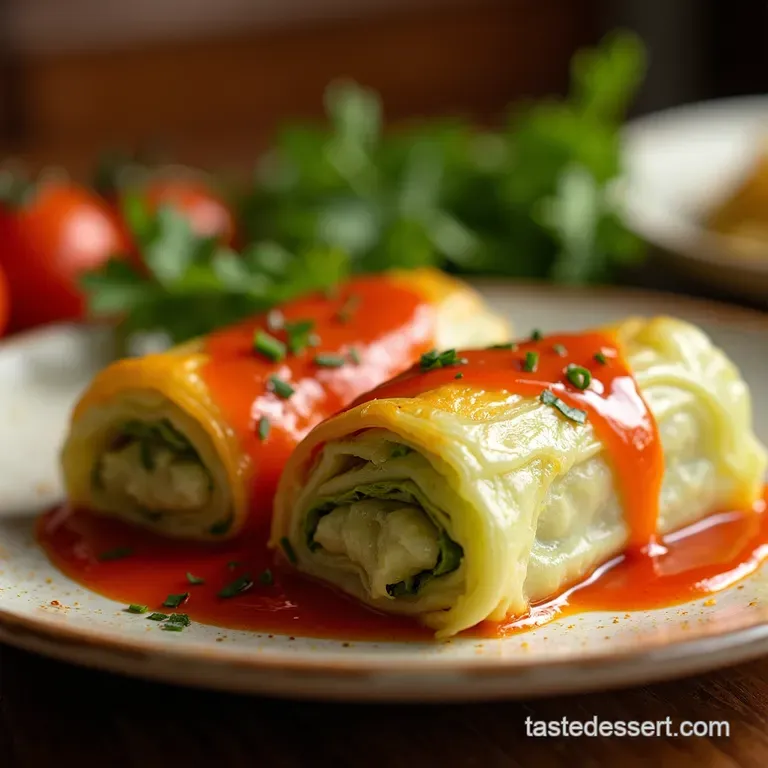 Cabbage Patch Comfort Sweet Savory Cabbage Rolls presentation