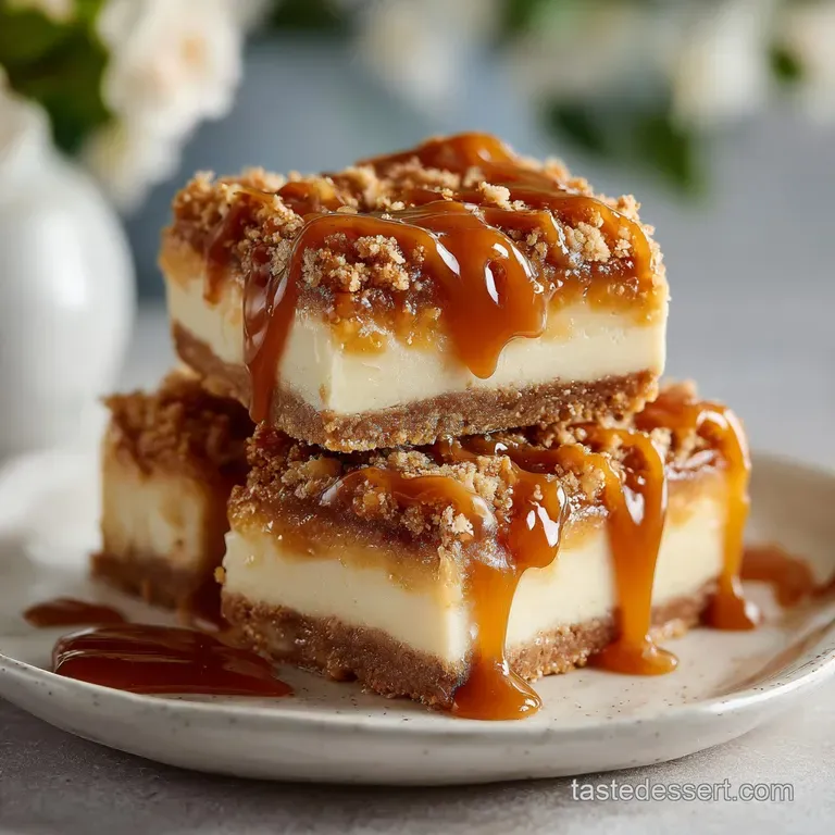 Caramel Apple Cheesecake Bars