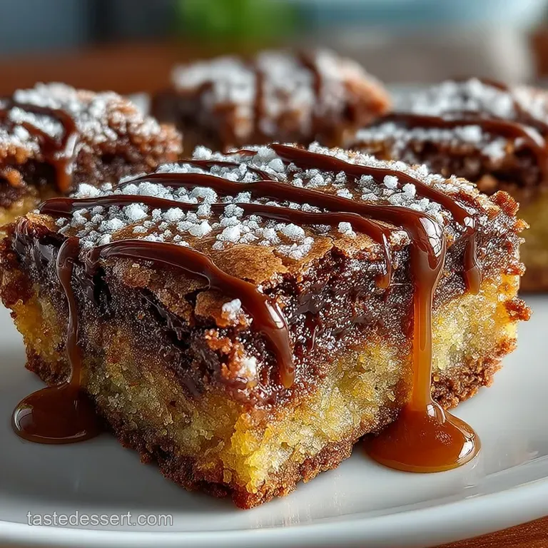 The Proper Blondie Salted Caramel Brown Butter Blondies with Toasted Pecans presentation