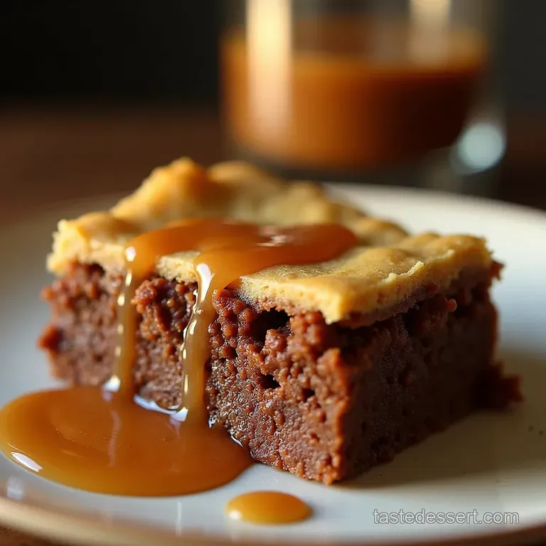 The Millionaires Shortbread Meets the Fudgiest Brownie Salted Caramel Swirl Blondie Bars presentation