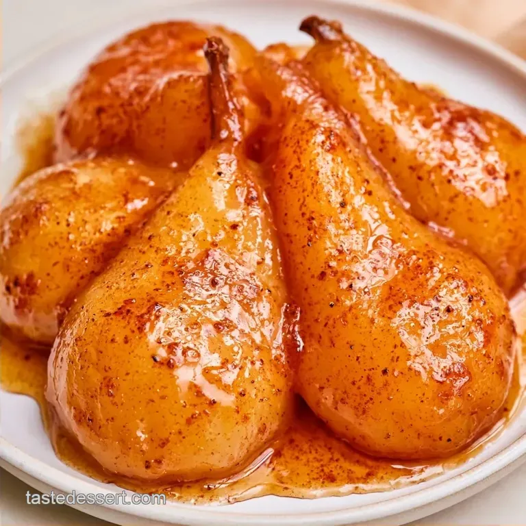 Healthy Masala Chai Poached Pears