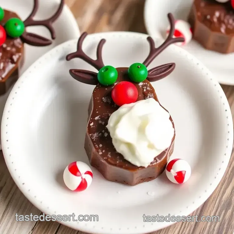 Charming Reindeer Dessert Plates presentation