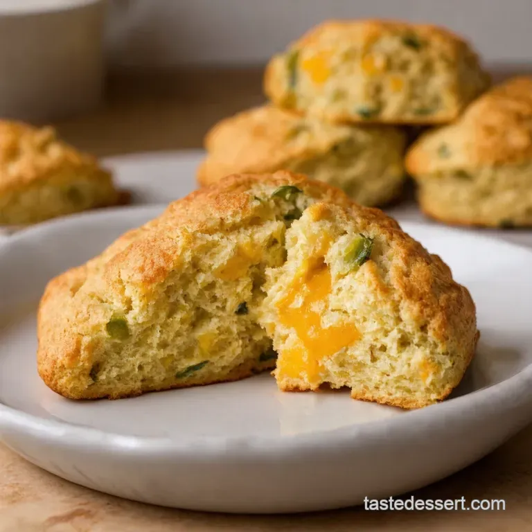 Cheddar and Chive Scones a Savory Treat presentation