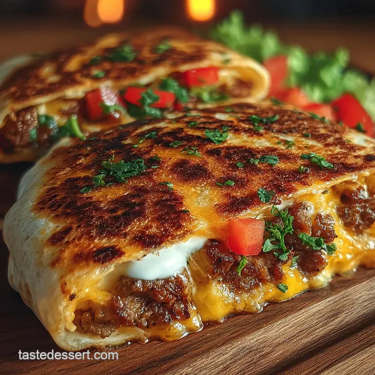 The Ultimate Takeaway Deconstructed Crispy Cheeseburger Crunch Wrap presentation