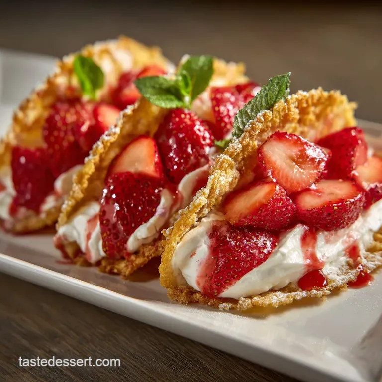 Strawberry Cheesecake Dessert Tacos Recipe