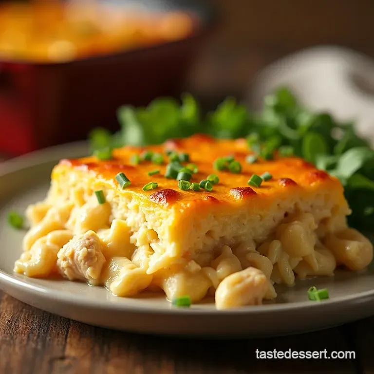 Cheesy Chicken Broccoli Casserole presentation