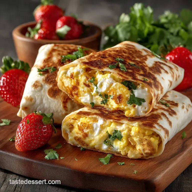 The Cracking Start Perfect Cheesy Egg Tortilla Wraps