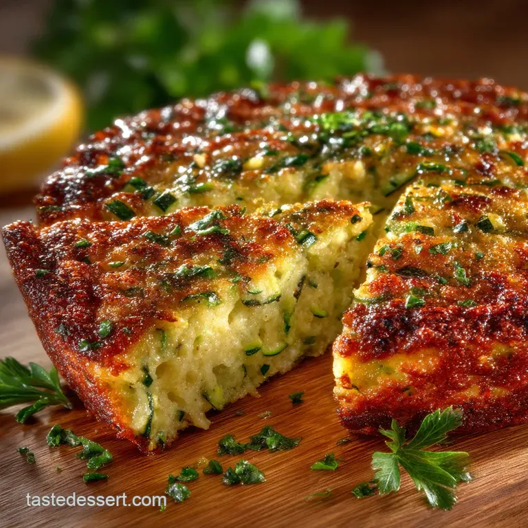 The Cheesy Zucchini and Herb Supper Pie Crustless and Glorious presentation