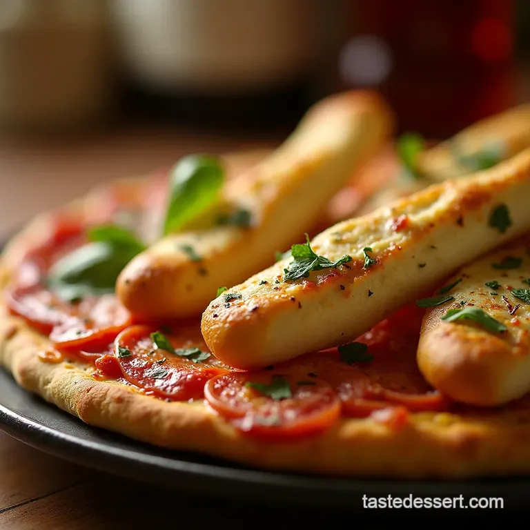 Pizzeria Perfection Sixingredient Dough Cheesy Garlic Breadsticks presentation