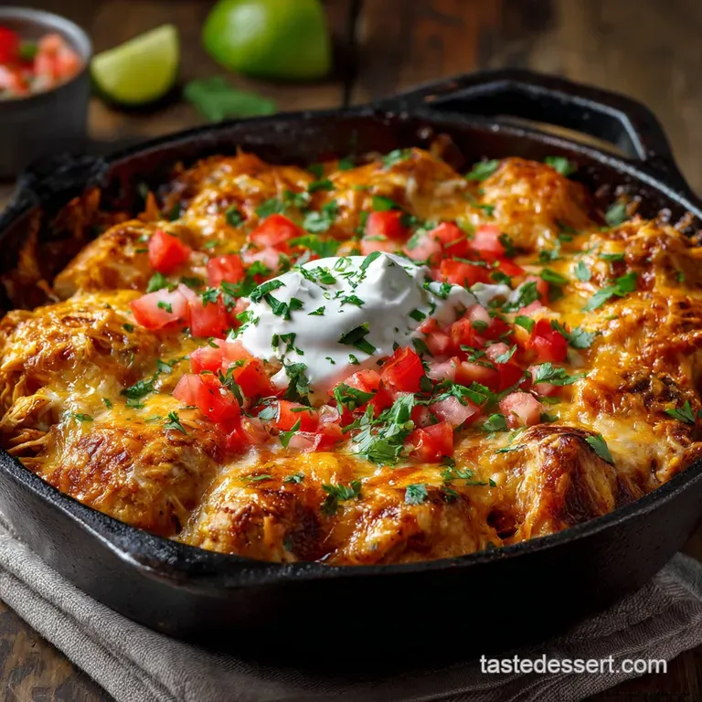 Cheesy Rotisserie Chicken Enchilada Skillet: the Speedy One-Pan Weeknight Fix presentation