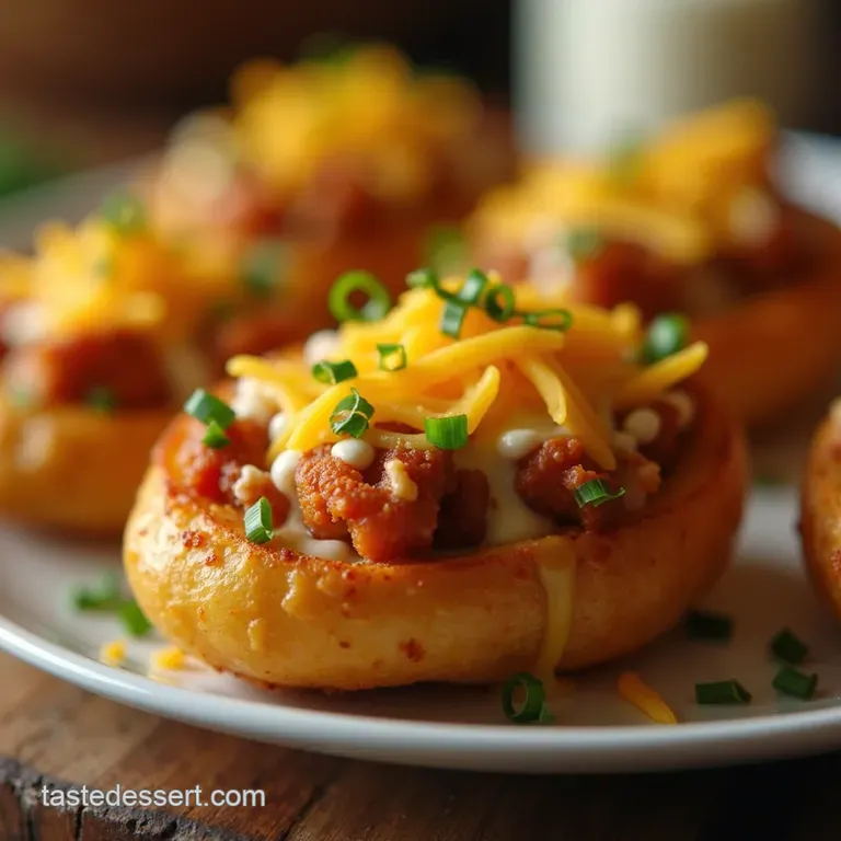 The Ultimate Crispy Golden Smash Loaded Cheesy Potatoes presentation