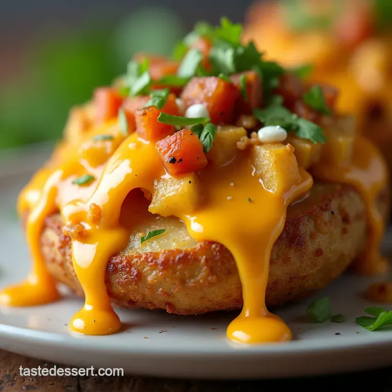 The Ultimate Crispy Golden Smash Loaded Cheesy Potatoes