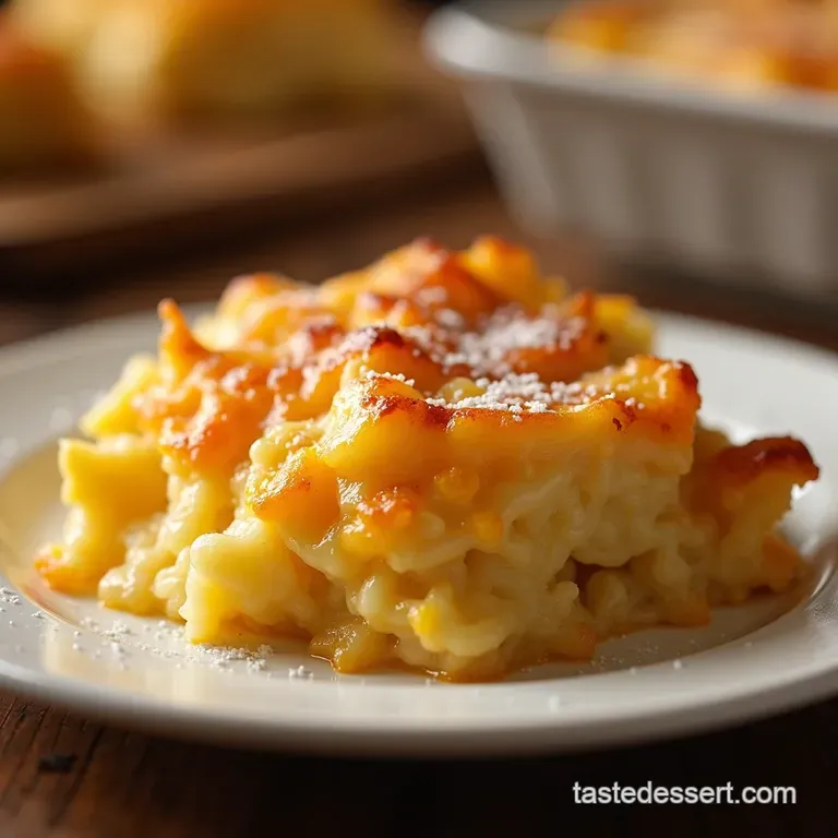 Cheesy Sunrise Bake the Ultimate Cracker Barrelstyle Hashbrown Casserole presentation