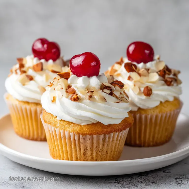 Cherry Almond Cupcakes: Tender and Buttery