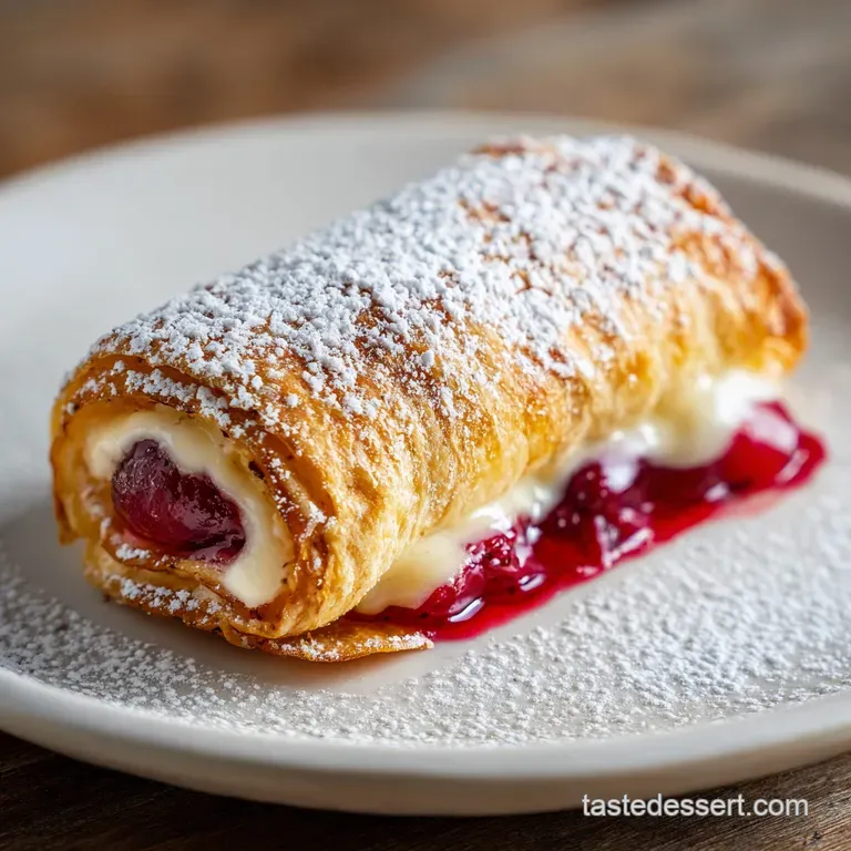 Homemade Air Fryer Cherry Cheesecake Egg Rolls