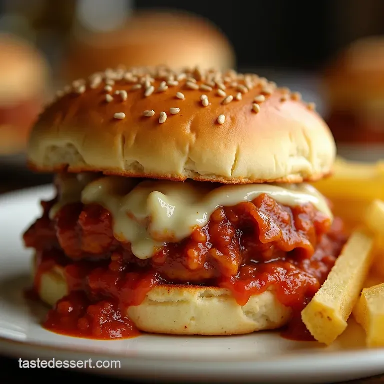 Chicken Parm Sloppy Joes Mamma Mia Its Sloppy presentation