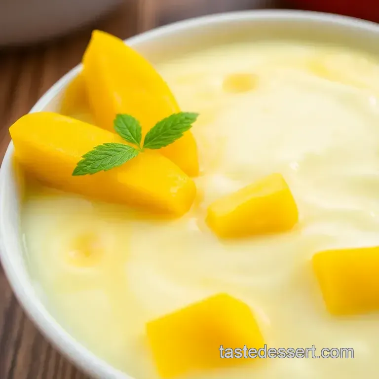 Chill Coconut Mango Dessert Delight presentation