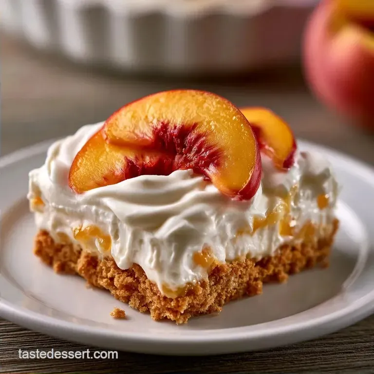 Chilled Peach Dessert Recipe with Condensed Milk
