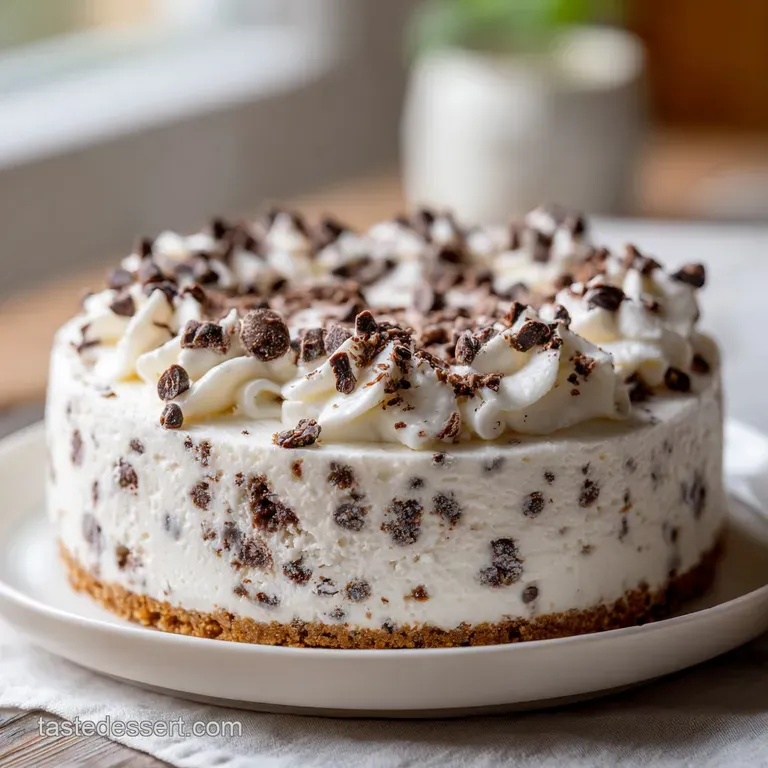 Chocolate Chip No Bake Cheesecake: Ultra-Creamy